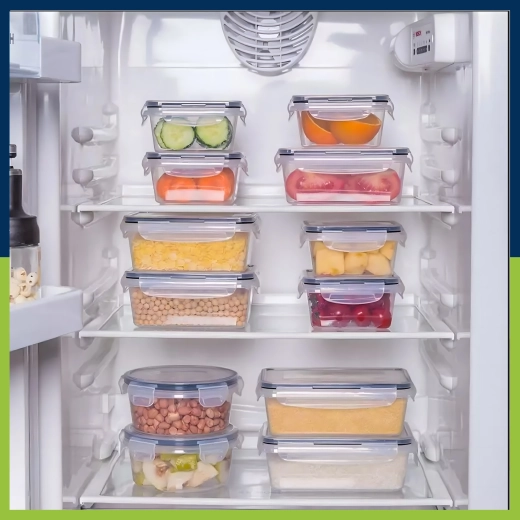 Perfekt organisering i køleskab og spisekammer