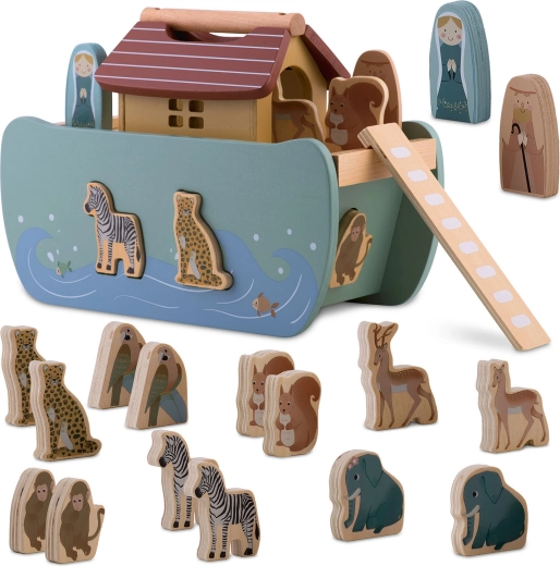Træ Noas ark med dyr Nukido