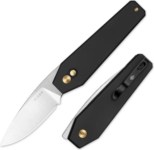 Button lock, front flipper og lommeclip