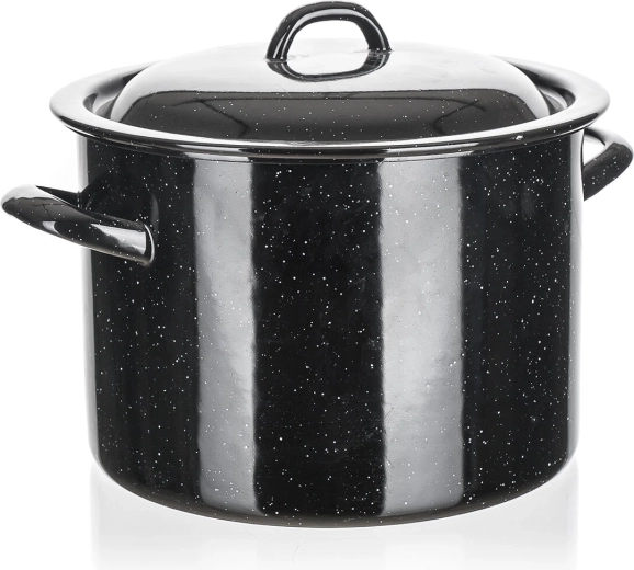 Emaljeret gryde med låg 5,5 l, diameter 22 cm