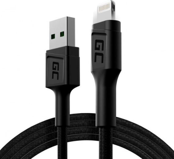 USB Lightning-kabel GC Ray 120 cm med LED-belysning