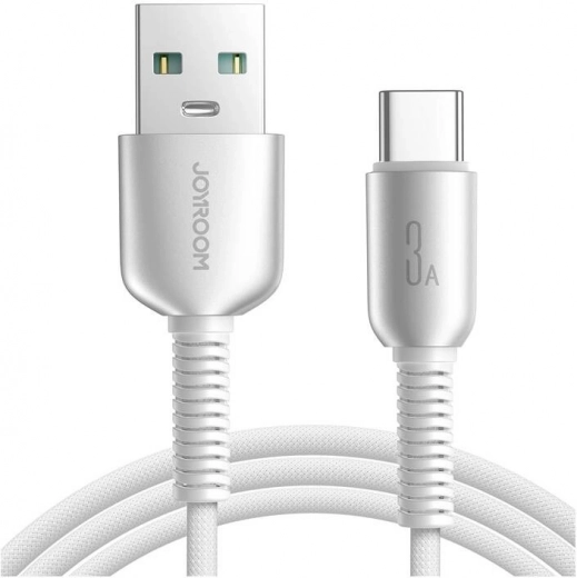 Joyroom USB-A til USB-C kabel 3A, flettet, 1,2 m, grå