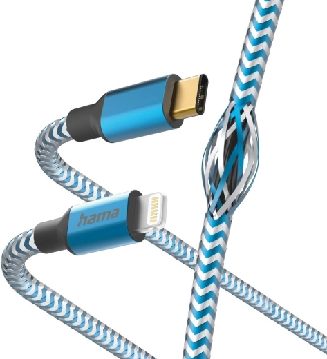 Opladningskabel 1,5 m USB-C Lightning blå