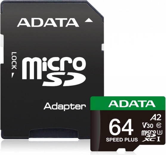 Hukommelseskort microSD Speed Plus 64GB UHS1 U3 V30 A2 160/140 MB/s
