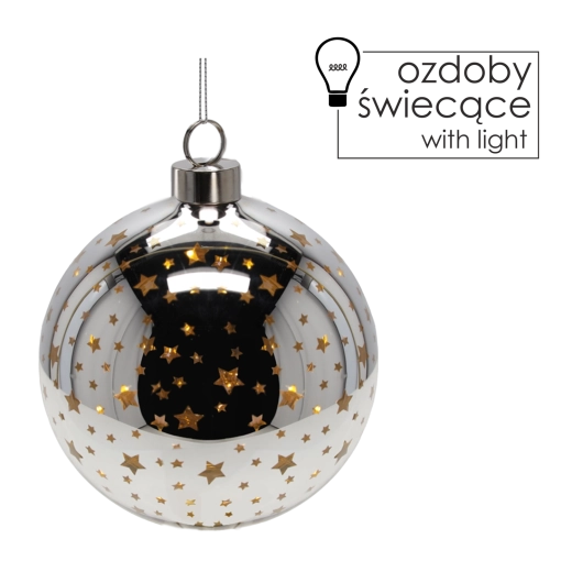 Elegant sølvdesign med stjerner