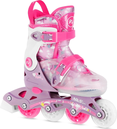 Justerbare børne-inliners NILS Fun Flipzy pink – XS (27-30)