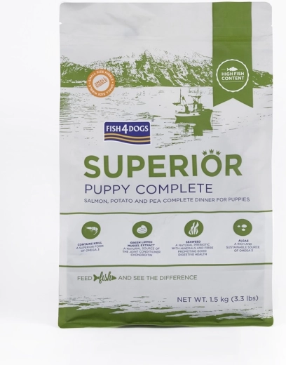 Fish4Dogs Superior små foderpiller til hvalpe med laks og kartofler 1,5 kg