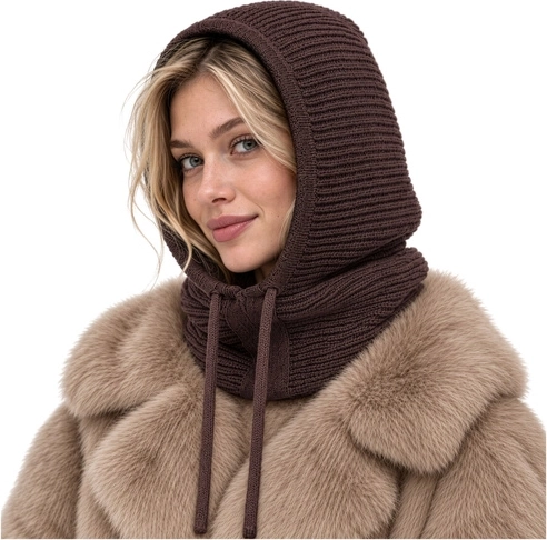 Damevinterbalaclava 3-i-1 Glimz brun