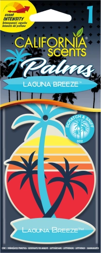 Hængende duft til bilen CALIFORNIA SCENTS Laguna Breeze – palmer