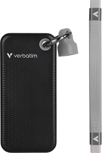 Verbatim Pocket SSD 1 TB USB-C sort/grå