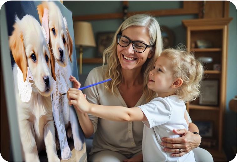 Trin for trin til et perfekt hvalpemotiv