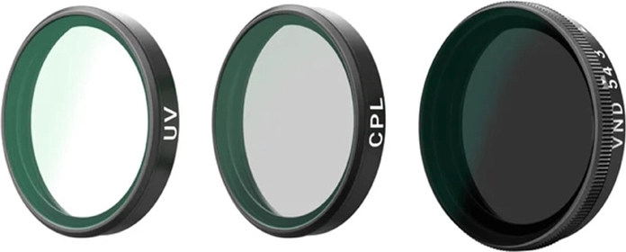 Telesin filtersæt CPL/VND2-32/UV til DJI Osmo Action 6 (3 stk.)