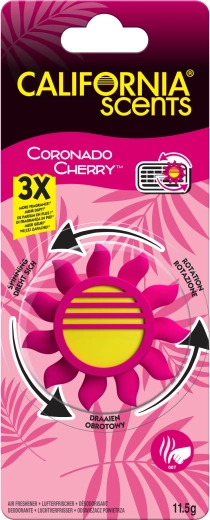 Bilfrisker til ventilationsrist CALIFORNIA SCENTS Coronado Cherry med rotationsmekanisme