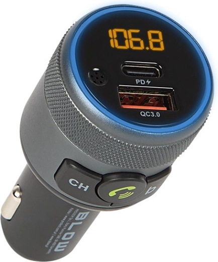 FM Bluetooth 5.1 sender med handsfree og hurtigopladning QC 3.0 + PD 24 W