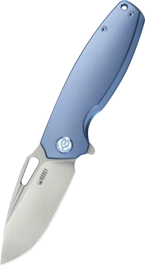 Kubey Tityus foldekniv 8,6 cm blå titanium