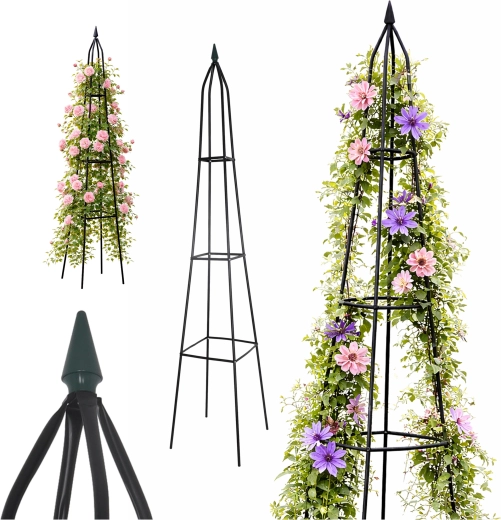 metal havepergola – kegleformet støtte til klatreplanter og roser
