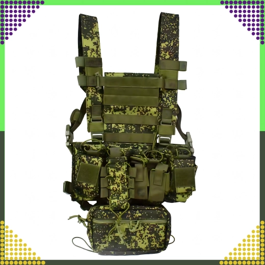 Taktisk MOLLE-vest, let, modulær og justerbar til airsoft og outdoor