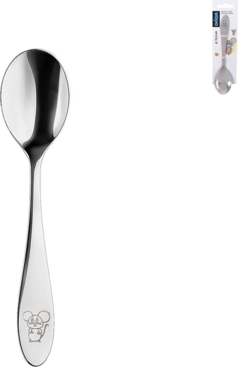 Børsteske i rustfrit stål med Mus