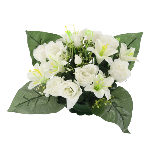 Realistisk udseende af roser og liljer