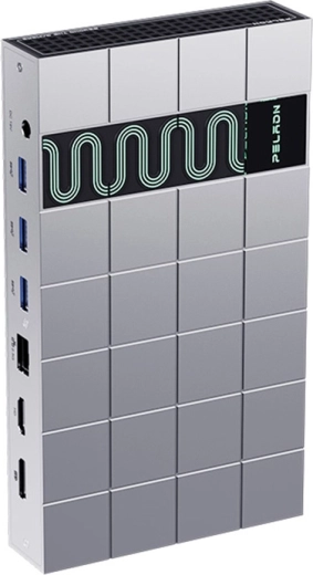 Dockingstation Peladn G2E Thunderbolt 5 sølvfarvet