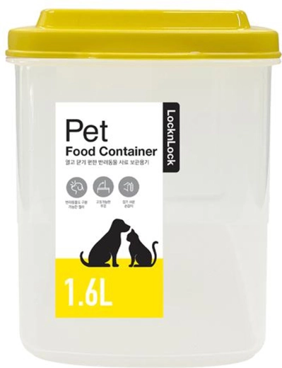 Lufttæt foderbeholder til kuglefoder 1,6 l LOCK PET