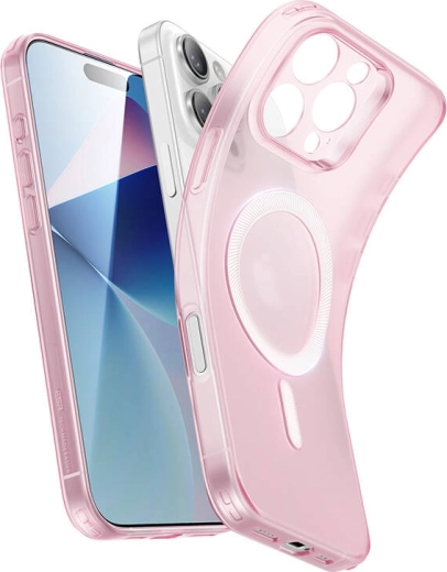 Gennemsigtigt ESR Zero Clear HaloLock-cover til iPhone 16 Pro, pink