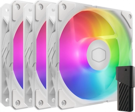 Ventilatorer Cooler Master SickleFlow Edge 120 ARGB hvid – sæt med 3 stk.