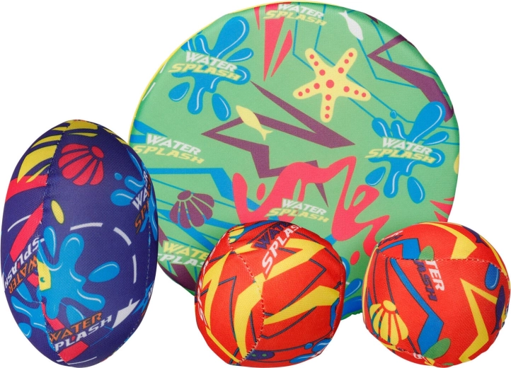 Vandbold og frisbee-sæt, 4 stk.
