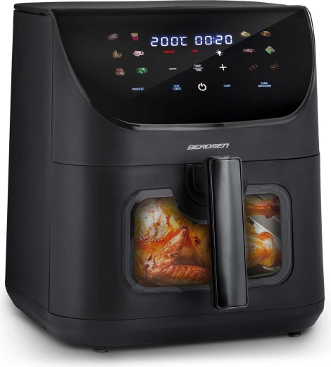 Vindue med LED-lys og touchbetjening