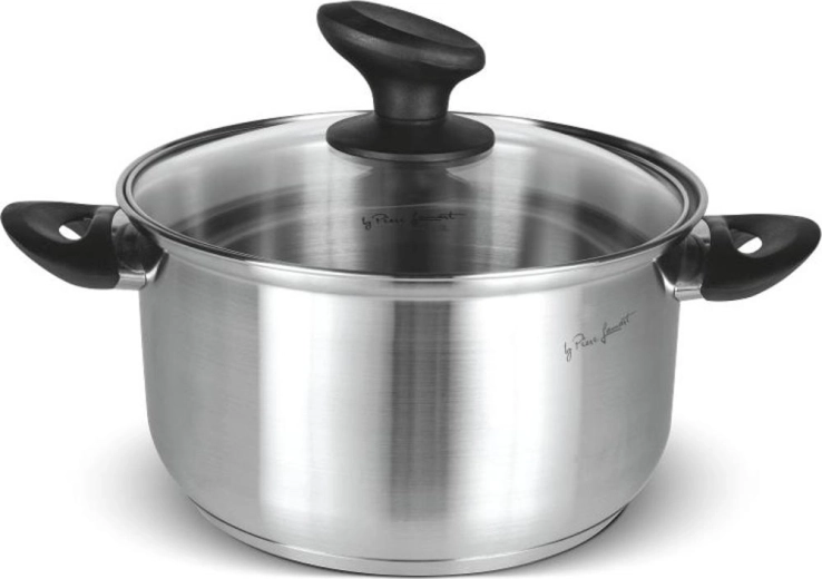 Lamart Pure-gryde i rustfrit stål med glaslåg 18 cm
