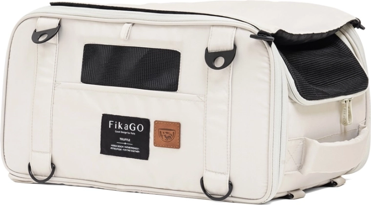FikaGO rejsetransporttaske til hunde og katte truffle creamy cloud