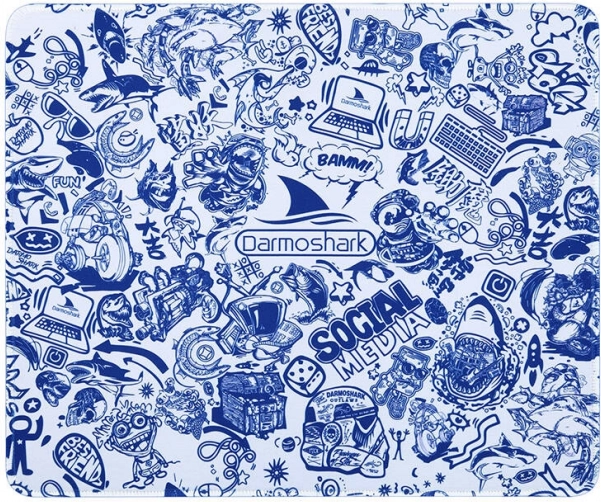 Spilmåtte Darmoshark PAD-3 hvid