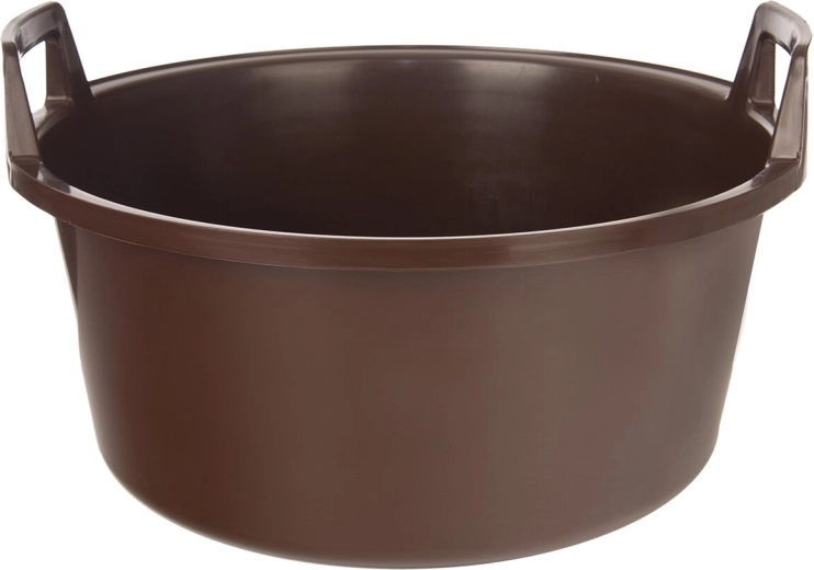 Plastbalje med håndtag 40 l brun