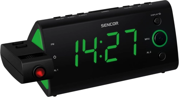 Sencor radiovækkeur med tidsprojektion SRC 330 GN