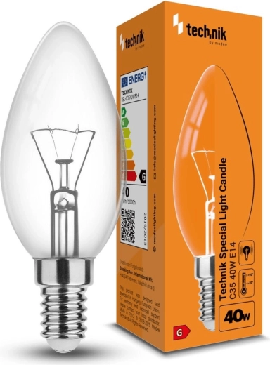 Speciel glødepære stearinlys C35 40 W E14 varm hvid