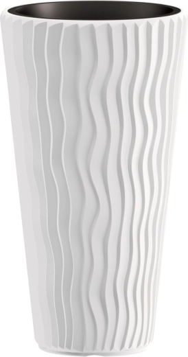 Blomsterkrukke Prosperplast Sandy Slim hvid 30 cm