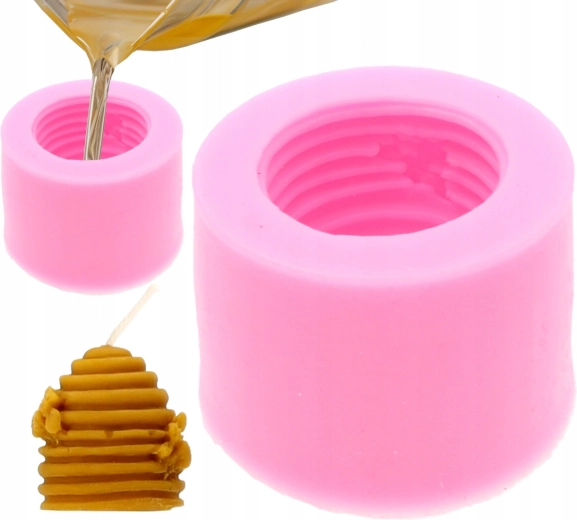 Eksempel på udstøbning og færdig bikube