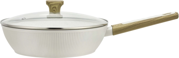 Kitchisimo Bianco-pande med låg, 28 cm