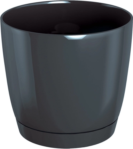 Urtepotte Coubi Round med underskål 28 cm grafit