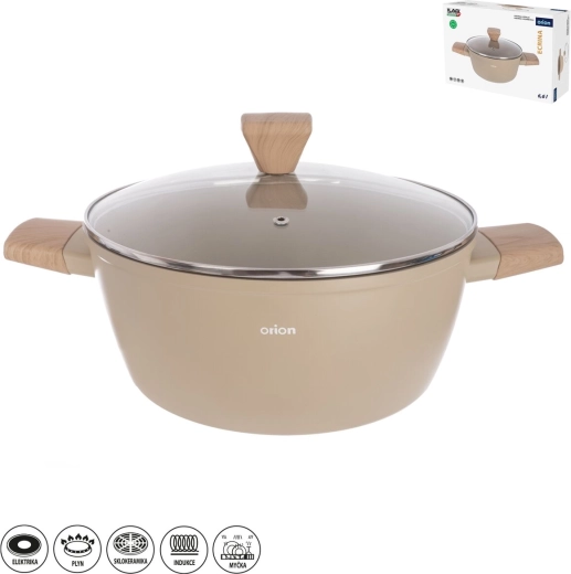 Orion kasserolle Ecrina 6,6 l med glaslåg