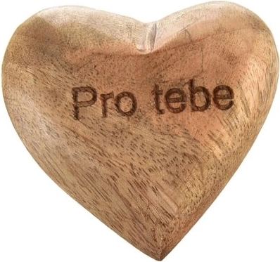 Træhjerte af mangotræ Til dig