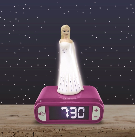 Lysende 3D-natlys med Elsa