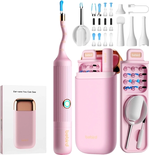 Bebird EarSight Plus otoskop med kamera til ørerensning – pink