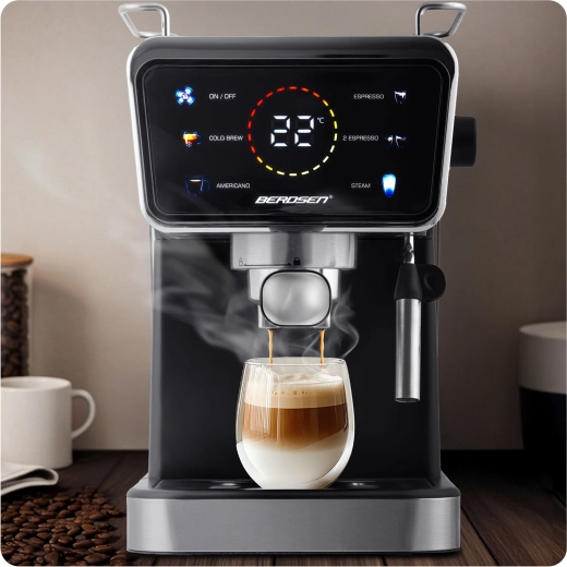 Kraftig ekstraktion med 20 bar tryk