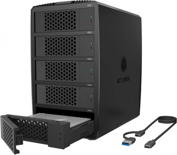 Ekstern RAID-boks ICY BOX til 5× SATA-drev 2,5/3,5