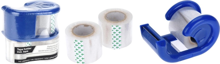Bordholder til tape med riftkant + 3 ekstra taperuller