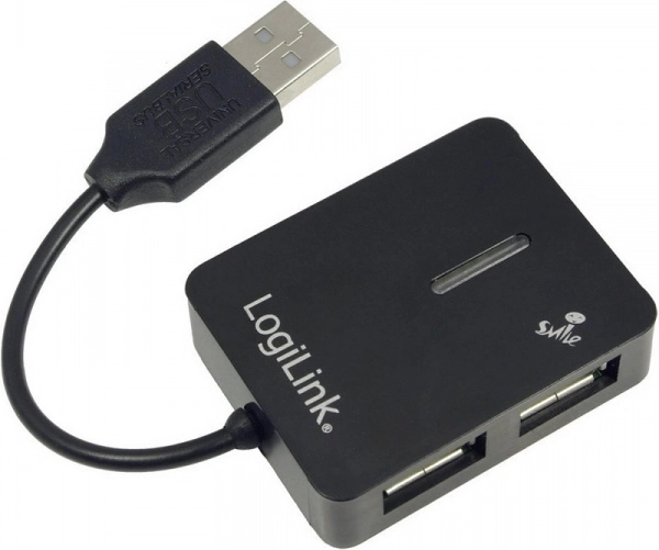 LogiLink USB-hub 4-ports USB 2.0 sort