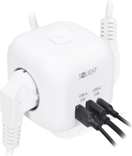 USB-C- og USB-A-opladning i én enhed