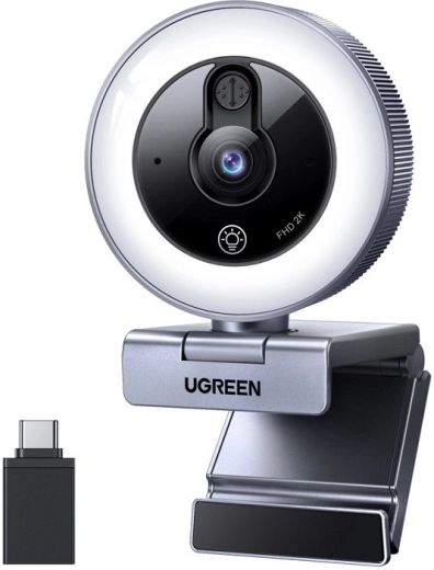 Ugreen CM910 webkamera 2K med LED-lys og mikrofon