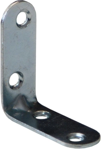 Monteringsvinkel med prægning hvid zink 50 × 18 × 2 mm (20 stk.)